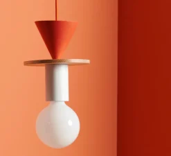 Suspension, JUNIT, Record, frêne, rouge, H25cm - SCHNEID