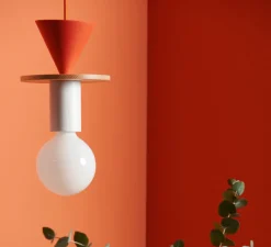 Suspension, JUNIT, Record, frêne, rouge, H25cm - SCHNEID