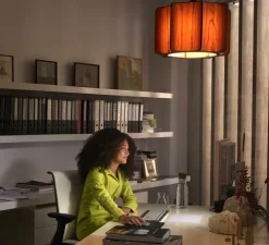 Suspension, Kactos, cerise, structure noire, L38cm, H24cm - LZF