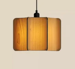 Suspension, Kactos, hêtre, stucture noire, L38cm, H24cm - LZF