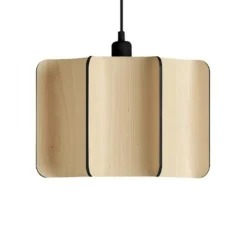 Suspension, Kactos, hêtre, stucture noire, L38cm, H24cm - LZF