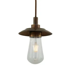 Suspension, Kai, laiton antique, IP65, Ø21cm, H22cm - Mullan Lighting