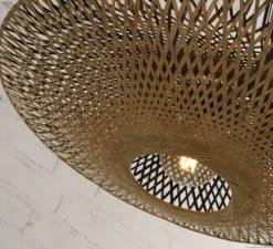 Suspension, Kalimantan L, noir et naturel, Ø87cm, H15cm - Good & Mojo