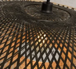Suspension, Kalimantan L, noir et naturel, Ø87cm, H15cm - Good & Mojo