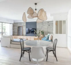 Suspension, Kalimantan M, noir et naturel, Ø60cm, H15cm - Good & Mojo