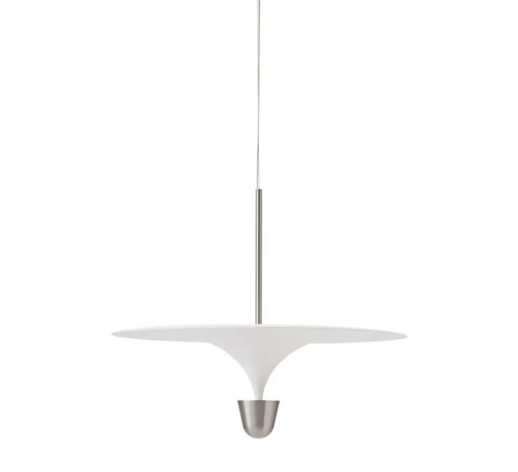Suspension, Kantarell, nickel, LED, dim, 2700K, 1000 lm, Ø60cm, H51cm - New Works