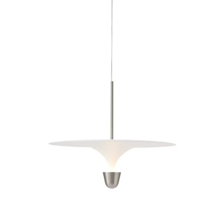 Suspension, Kantarell, nickel, LED, dim, 2700K, 1000 lm, Ø60cm, H51cm - New Works