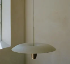 Suspension, Kantarell, nickel, LED, dim, 2700K, 1000 lm, Ø55cm, H40cm - New Works
