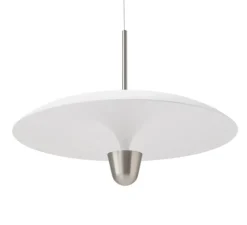 Suspension, Kantarell, nickel, LED, dim, 2700K, 1000 lm, Ø55cm, H40cm - New Works