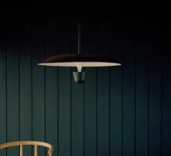 Suspension, Kantarell, noir, LED, dim, 2700K, 1000 lm, Ø55cm, H40cm - New Works