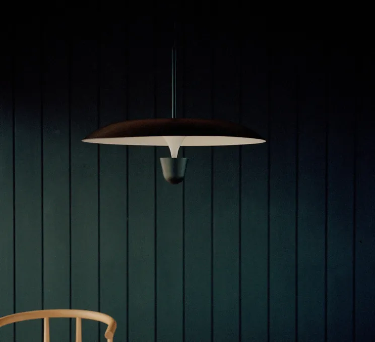 Suspension, Kantarell, noir, LED, dim, 2700K, 1000 lm, Ø55cm, H40cm - New Works