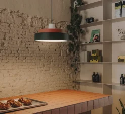 Suspension, Keops XL, gris brun, rouge brique, blanc gris, Ø50cm, H25cm - LEDS C4