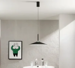 Suspension, Khan, noir, LED, dim, 2700-3000-4000K, 2405 lm, Ø48cm, H200cm maximum - Nedgis