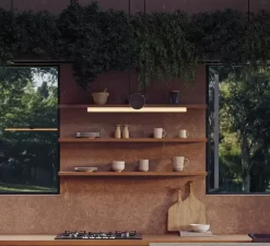 Suspension, Kilter, laiton, IP44, LED, 2200K, 375 lm, L64cm, H12,2cm - Tala