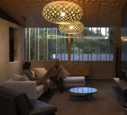 Suspension, Kina, naturel, Ø100cm, H42cm - David Trubridge