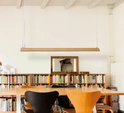 Suspension, Kito C, chêne, LED, 3000K, 1500 lm, L120cm, H1cm - Luxcambra