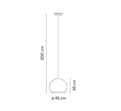 Suspension, Knit, 7460, beige, LED, dim, Casambi, 2700K, 4782 lm, Ø45cm, H35cm - Vibia