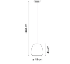 Suspension, Knit, 7450, beige, LED, dim, 1-10V, 2700K, 4782 lm, Ø45cm, H44cm - Vibia