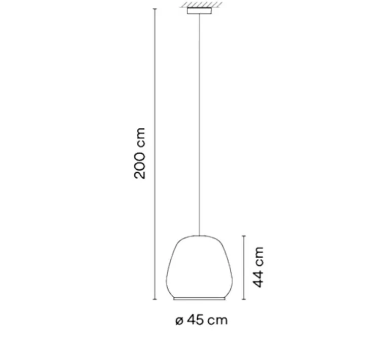 Suspension, Knit, 7450, beige, LED, dim, 1-10V, 2700K, 4782 lm, Ø45cm, H44cm - Vibia