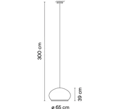 Suspension, Knit, 7470, beige, LED, dim, Dali, 2700K, 4740 lm, Ø65cm, H39cm - Vibia