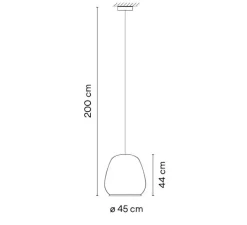 Suspension, Knit, 7450, beige, LED, dim, 1-10V, 2700K, 4740 lm, Ø45cm, H44cm - Vibia