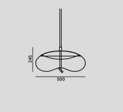 Suspension, Knot Disco, laiton, blanc, Ø50cm - H24,5cm - Brokis