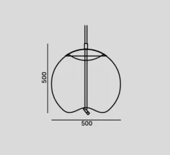 Suspension, Knot Sfera, Cuivre, Gris, Ø50cm - Brokis