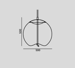 Suspension, Knot Sfera, Cuivre, blanc, Ø50cm - Brokis