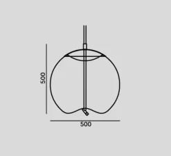 Suspension, Knot Sphera S, marron, laiton, LED, Ø30cm, H30cm - BROKIS