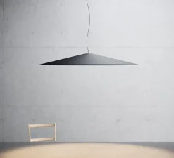 Suspension, Koinè, noir mat, LED, dim, coupure de phase, 2700K, Ø110cm, H15cm - Luceplan