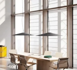 Suspension, Koinè, version acoustique, anthracite, LED, dim, DALI, 3000K, Ø86cm, H8cm - Luceplan