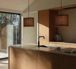 Suspension, Komorebi Rectangular Medium, chêne foncé, L33cm, H26cm - Umage