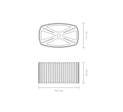 Suspension, Komorebi Rectangular Large, chêne foncé, L50,6cm, H26cm - Umage