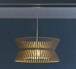 Suspension, Kontro 6000, blanc laminé, LED, Ø45cm, H21cm - Secto Design