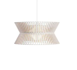 Suspension, Kontro 6000, blanc laminé, LED, Ø45cm, H21cm - Secto Design