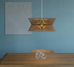 Suspension, Kontro 6000, bois, marron, LED, Ø45cm, H21cm - Secto Design