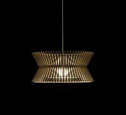 Suspension, Kontro 6000, bouleau naturel, LED, Ø45cm, H21cm - Secto Design