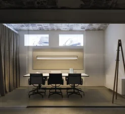 Suspension, Kontur 6438, blanc et noir, LED, 2700K, 3876lm, Ø16cm, H162cm - Vibia