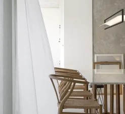 Suspension, Kontur 6438, blanc et noir, LED, 2700K, 3876lm, Ø16cm, H162cm - Vibia