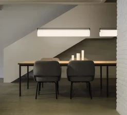 Suspension, Kontur 6476, blanc et noir, LED, 2700K, 2907lm, Ø16cm, L122cm - Vibia