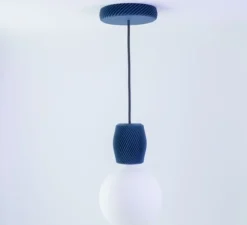 Suspension, Korto, bleu, Ø8,1cm, H9,5cm - Alucyne