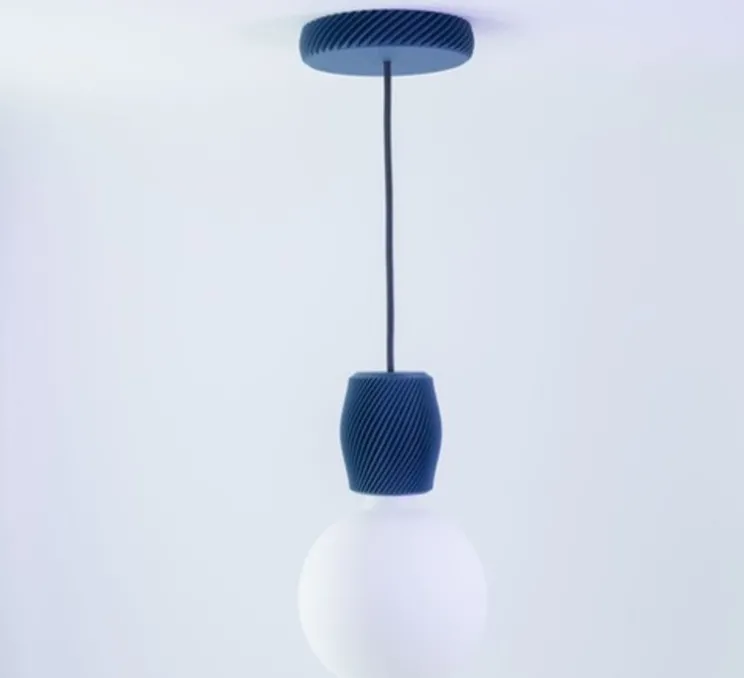 Suspension, Korto, bleu, Ø8,1cm, H9,5cm - Alucyne