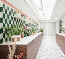 Suspension, Kushi 16, blanc et laiton, Ø16cm, H26cm - KDLN