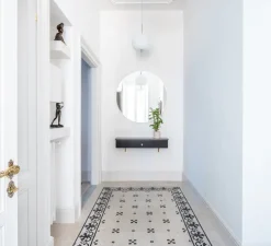 Suspension, Kushi 16, blanc et laiton, Ø16cm, H26cm - KDLN