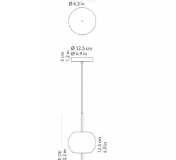 Suspension, Kushi 16, cuivre, Ø16cm, H26cm - KDLN