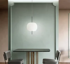 Suspension, Kushi XL, noir et blanc, Ø43cm, H65cm - KDLN