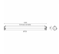Suspension, Kyhn, argent, IP67, LED, dim, 2700K, 2000 lm, L159,5cm, H15,8cm - Sammode