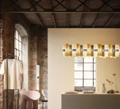 Suspension, La lollo linear 100, or, LED, dim, 2700K, 7820 lm, L93cm, H28cm - Slamp