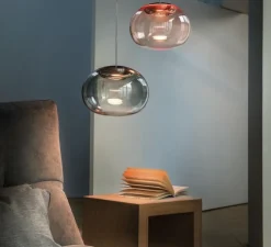 Suspension, La Mariée, gris fumé, LED, dim, 3000K, 1008 lm, Ø28cm, H21,3cm - Stilnovo
