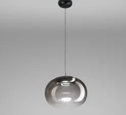 Suspension, La Mariée, gris fumé, LED, dim, 3000K, 1008 lm, Ø28cm, H21,3cm - Stilnovo
